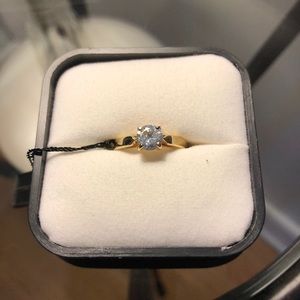 Solitaire clear CZ ring